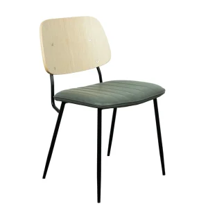Modern Luxury Hotel Restaurant Armless Leather Dining Chair with Metal Legs for Home Furniture Use