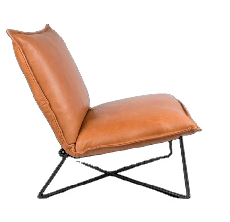 Modern PU Living Room Chairs with Black Powder-Coated Legs Direct Home Furniture