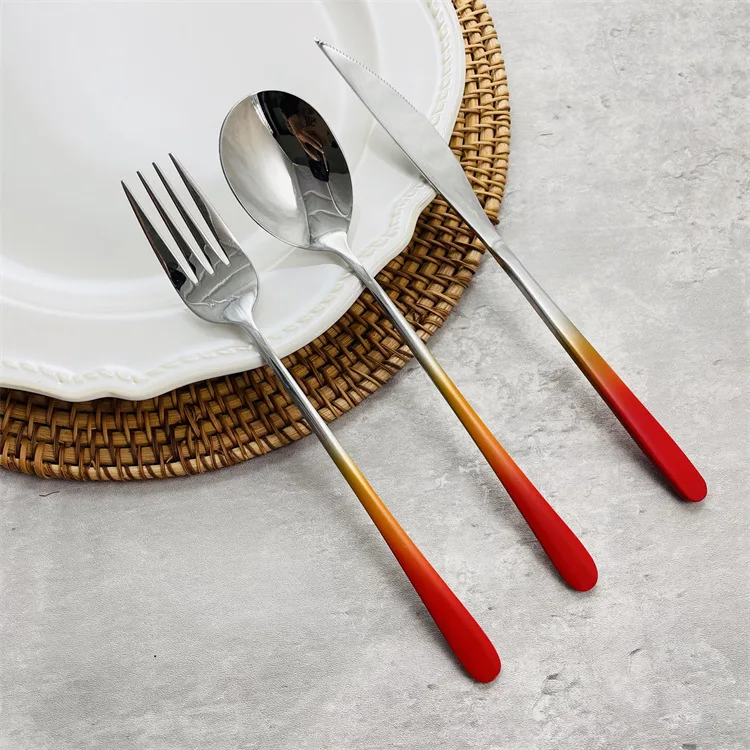 304 Stainless Steel Korean-Style Flatware Set Disposable Knife Fork Spoon Chopsticks Hotel-Border for