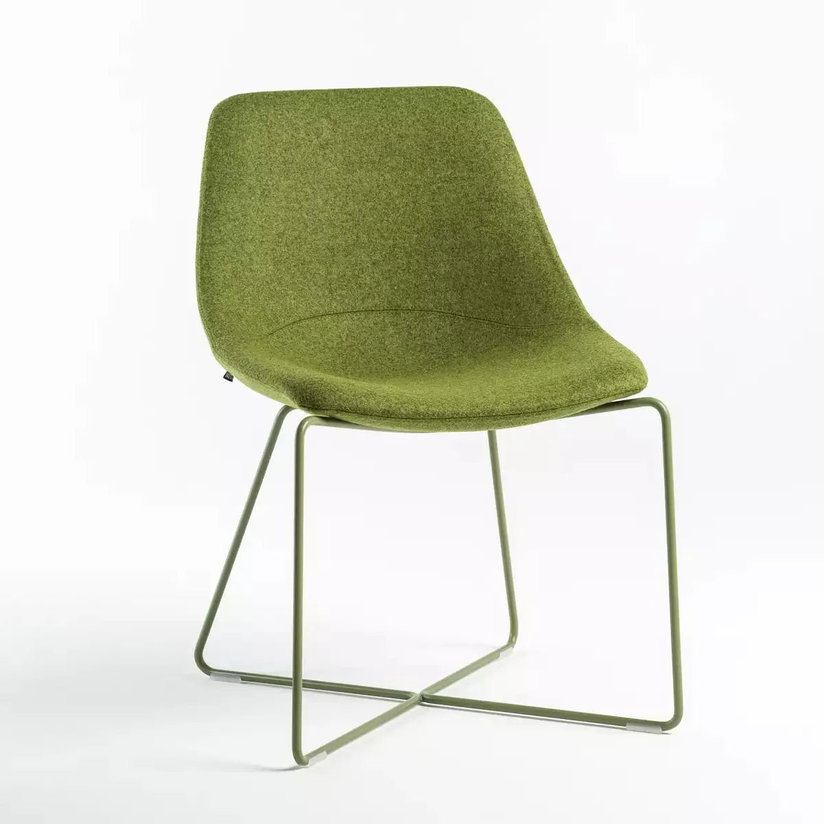New Arrival Modern France Handle Dining Chair Metal Leg Fabric Living Room Chair with Handle for Home Dining
