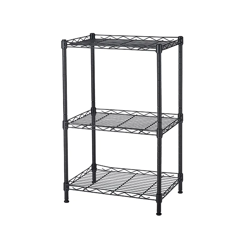 New Multifunctional Metal Wire Shelving Units Living Room Removable Storage Racks Adjustable Kitchen 3 Layer Organizer Holder