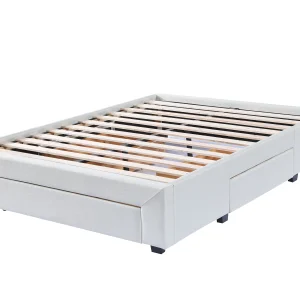Modern Queen King Double Bed Frames Upholstered in Soft Fabric with Adjustable Steel Frame Italian Design for Home Hotel Use