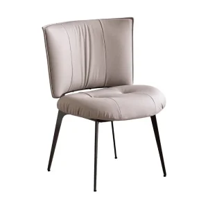 High-End Italian Light Luxury Minimalist Metal Dining Chair Simple Backrest for Home Meeting Leisure for Dining Table