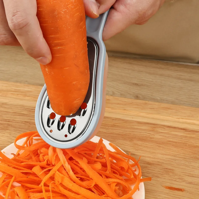 Trendy Stainless Steel Cheese Grater with Plastic Handle Perfect Kitchen Vegetable Chopper for Shredding Metal Material