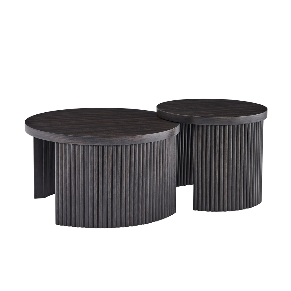 Modern Luxury Round Metal MDF Coffee Table Contemporary Style Side Tea Table Durable Furniture for Living Room