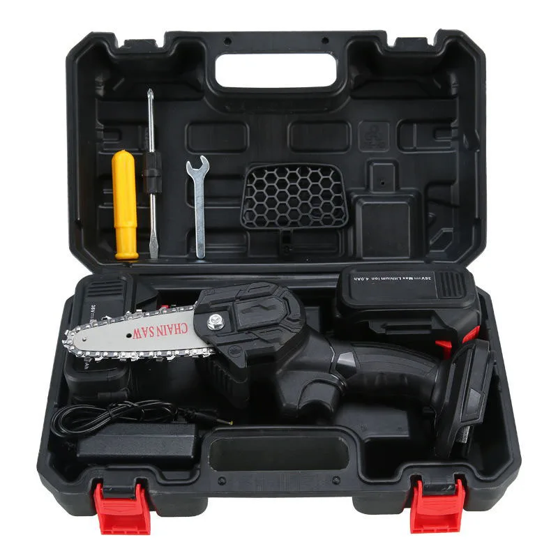 4 Inch Handheld Pruner Battery 24v Rechargeable Portable Mini Electric Chainsaw