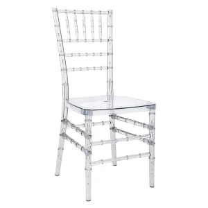Modern Stackable Plastic Crystal Acrylic Transparent Clear Ghost Banquet Hotel Chair for Wedding Party