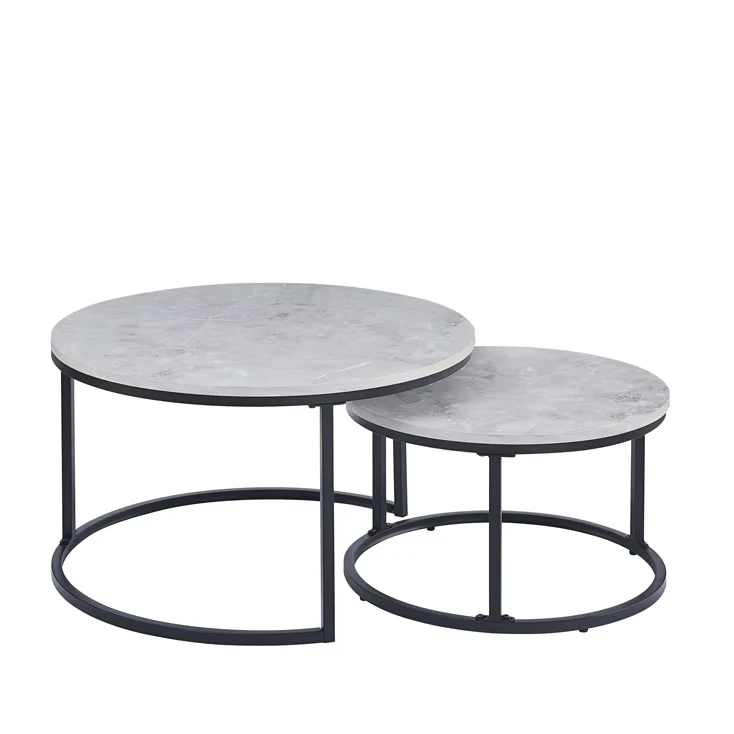 Luxury Modern Round Wooden Coffee Table Sets Portable and Durable Versatile Furniture for Home and Hotel for Living Room Use