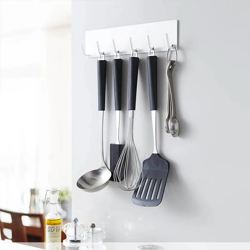 Multi-Functional Magnetic Metal Hooks for Kitchen and Bathroom Wall Mount Towel Storage Rack with Paper Holder