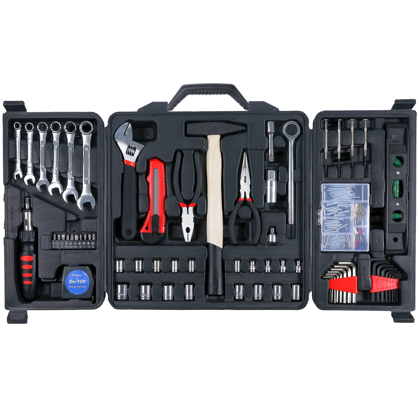 160pcs Hand Tool Set Rachet Wrench Combination With Sockets Set