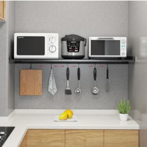Multi-Function Mounted Shelf Hanging Stainless Steel Wall Storage Kitchen Rack