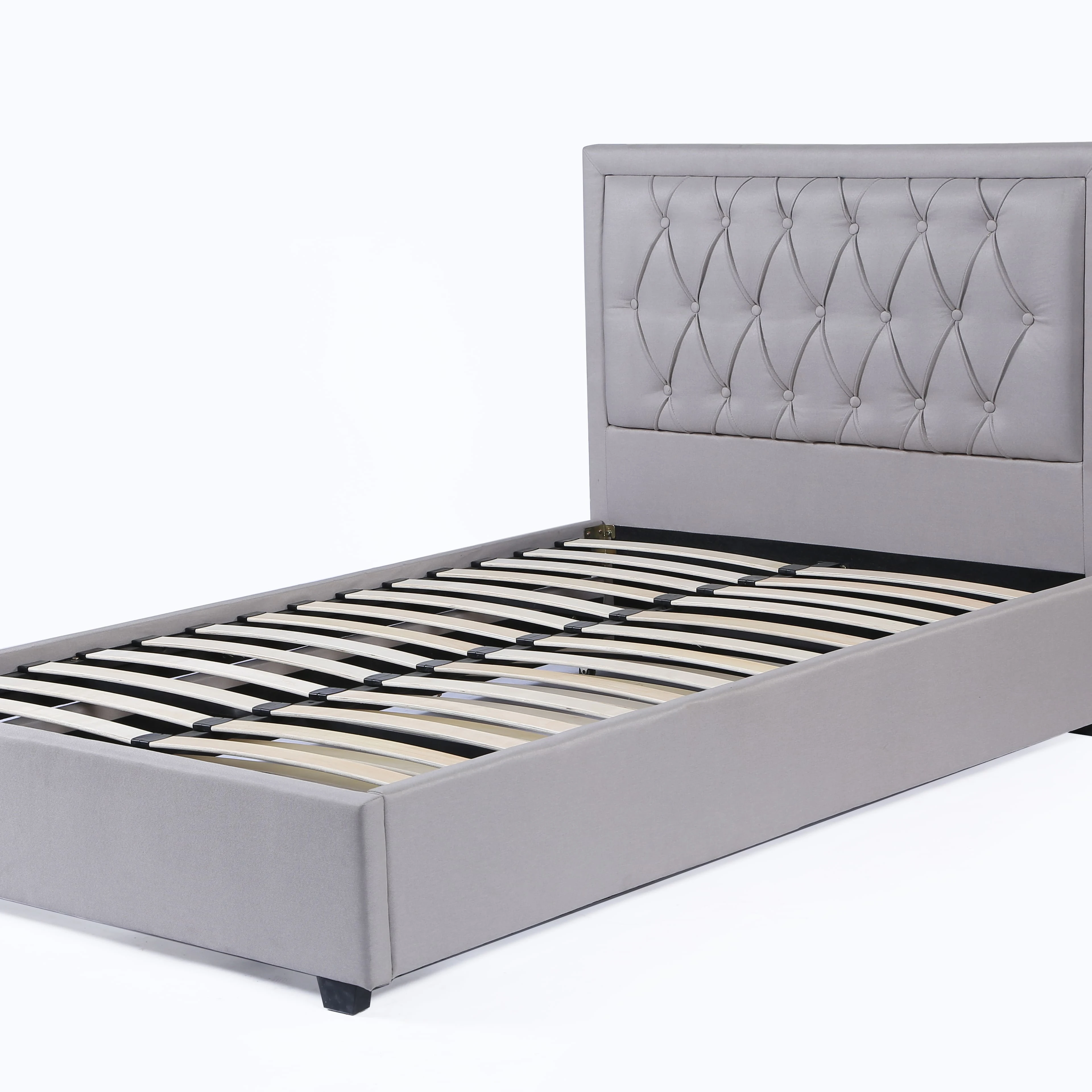 Italian Luxury Double Bed Frame Queen Size Elegant Traditional Soft Fabric Feature Perfect Bedroom Furniture Set for Home Hotel