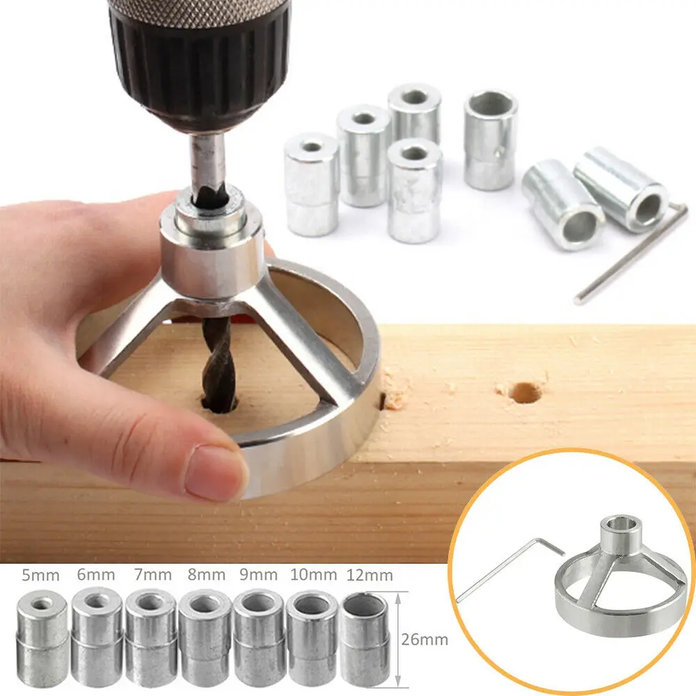 90 Degree Drill Guide 6-10mm Jig Woodworking Tool Drill Bit Hole Puncher Locator