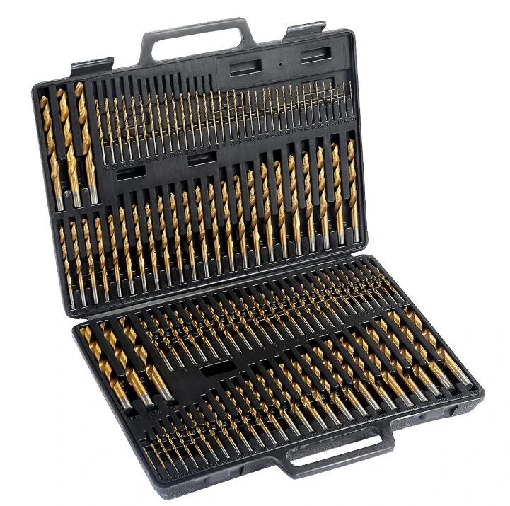 115pc High Speed Steel Titanium Drill Bit Set for Metal Drilling