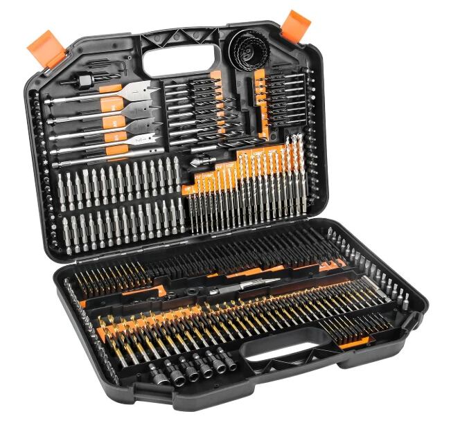 246PC HSS  Magnetic Woodworking Masonry Drill Bit Set