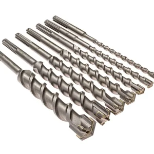 7 Piece SDS Max  Carbide Tipped Bit, Masonry Drill Bit Set