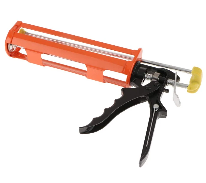 Aluminum Dual 600ml Long Sausage Caulking Gun Used to Squeeze Cylindrical Glue