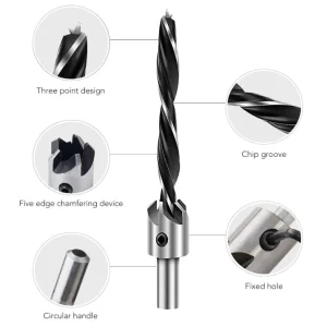 Countersink Drill Bit Set Screw Hole Cutter for Wood