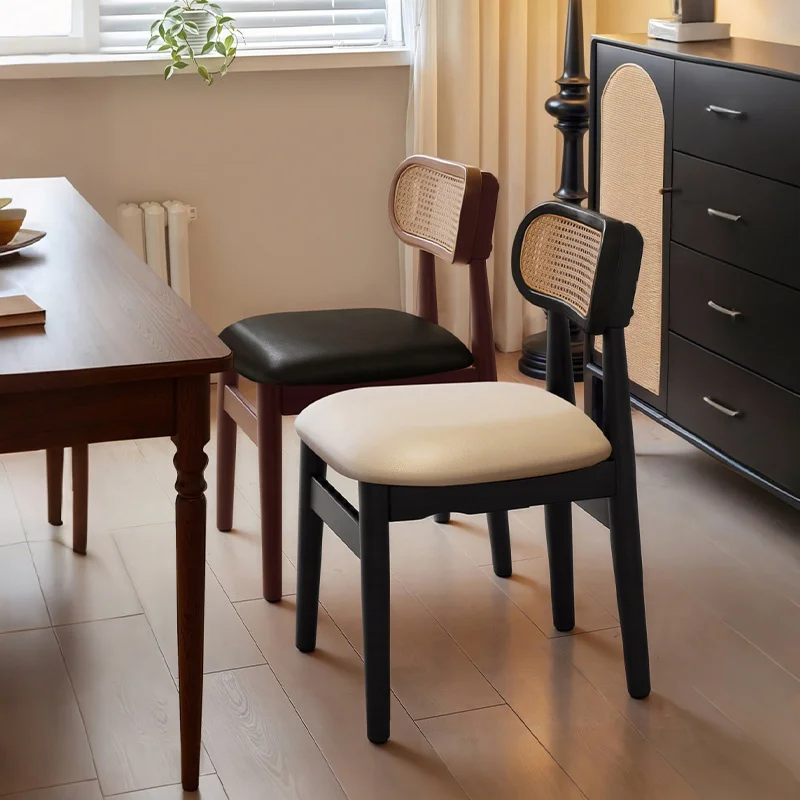 2025 French Retro  Dining Chair   Solid Wood Home Furniture Second-Hand Chair for Dining Table Restaurant Stool