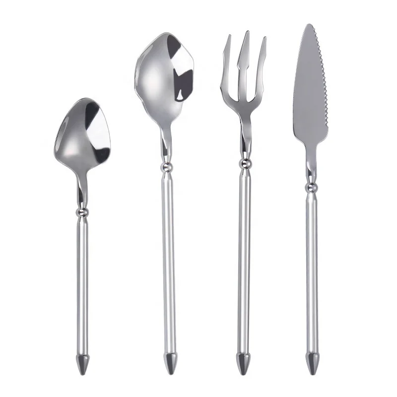 Aquaman High Quality Stainless Steel Flatware Set Classic Design Silver Spoon Fork for Home Weddings Mirror Polished Metal