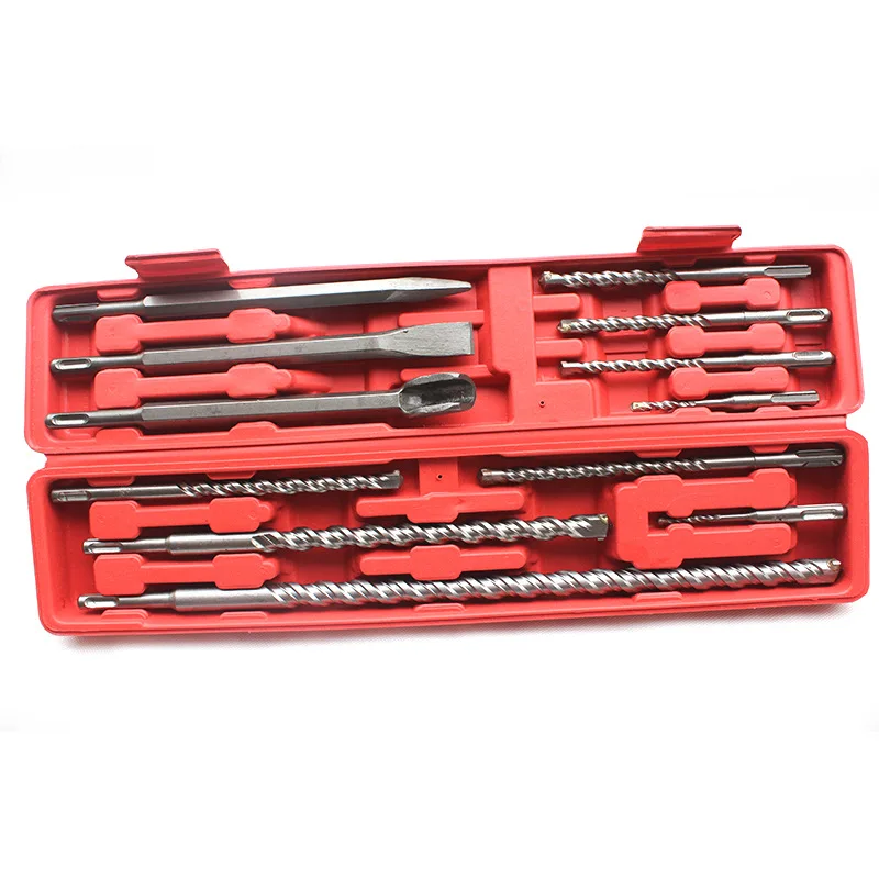 12 Pc Drill Bits & Chisel SDS Plus Rotary Hammer Bits Set in Plastic case With High Quality