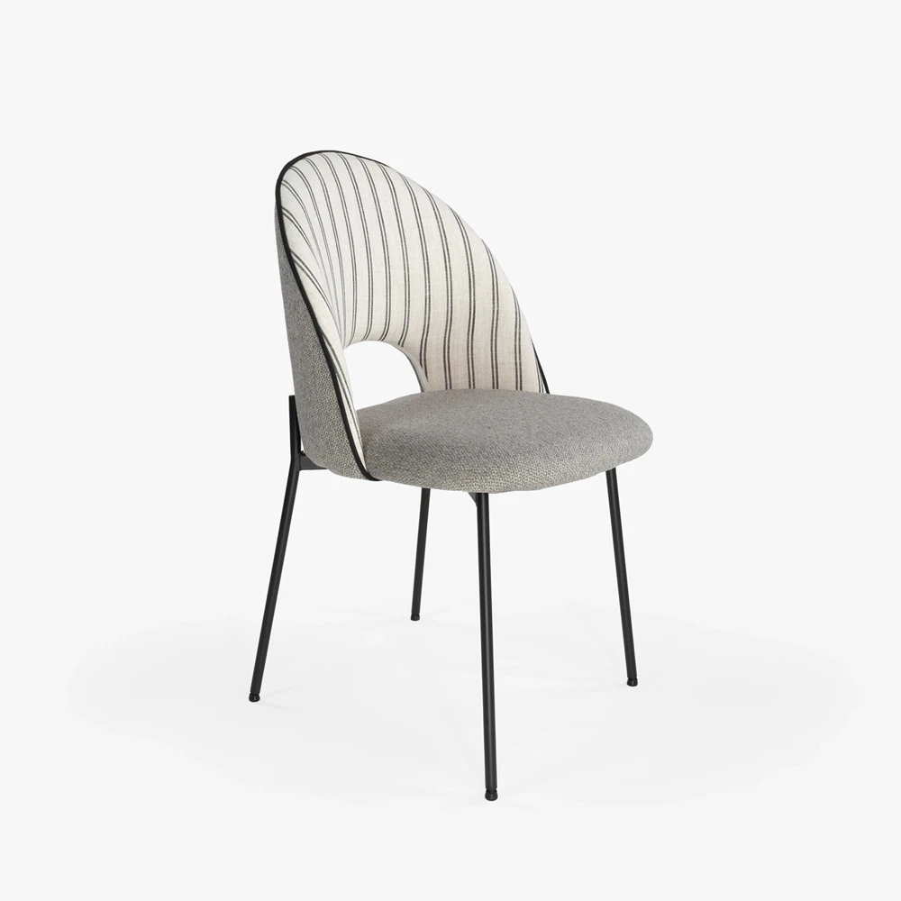 Nordic Fabric Dining Chairs with Simple Back for Home Small House Table Chair Combination Restaurant Furniture
