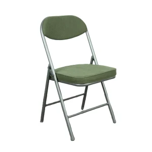 Modern Design Folding Chair Dining Table Colorful Decor Fabric Metal Chairs for Living Room Guest Bedroom Latest Style