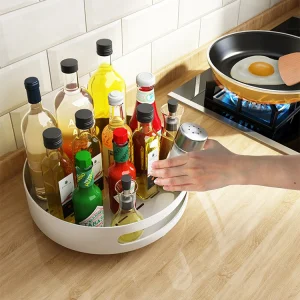 Mini Metal Carbon Steel Rotating Kitchen Spice Rack Organizer