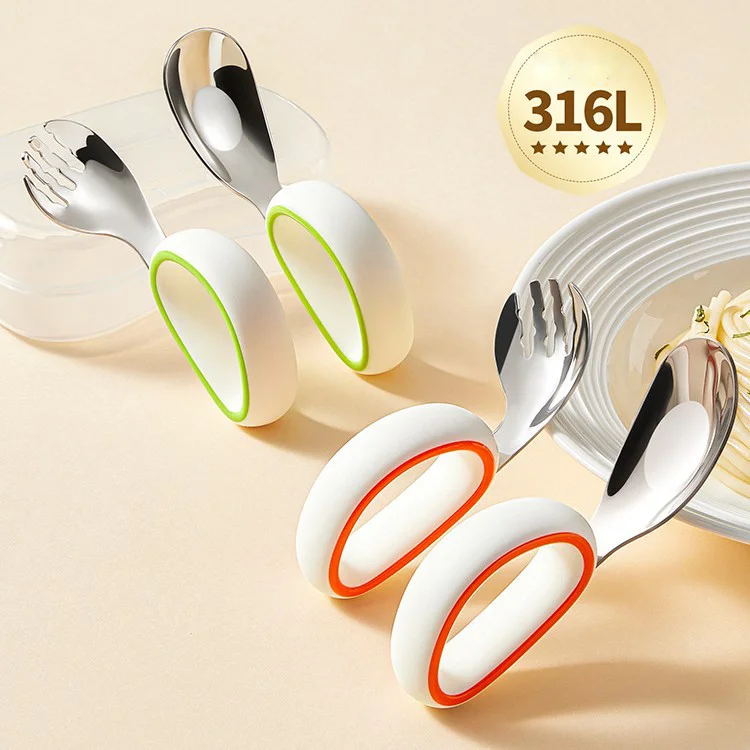 High Quality Cute Stainless Steel 316LCutlery Set and Cartoon Bowl for Kids for Presents