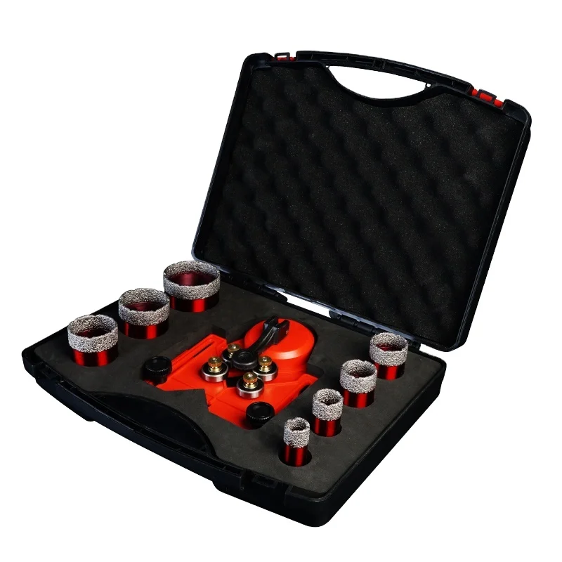 7pcs 2-10mm Diamond Vacuum Brazed Hole Saw Kit Set