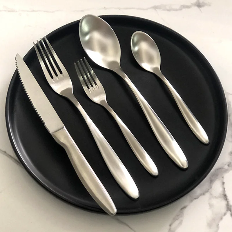 Durable BPA-Free Eco-Friendly Stainless Steel Cutlery Set Everyday Use Flatware for Weddings and Households in Los Angeles