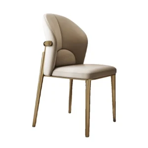 Nordic Style High-End Comfort Dining Chair Simple Luxury Light Modern Design for Home Restaurant Hotel Featuring High Backrest