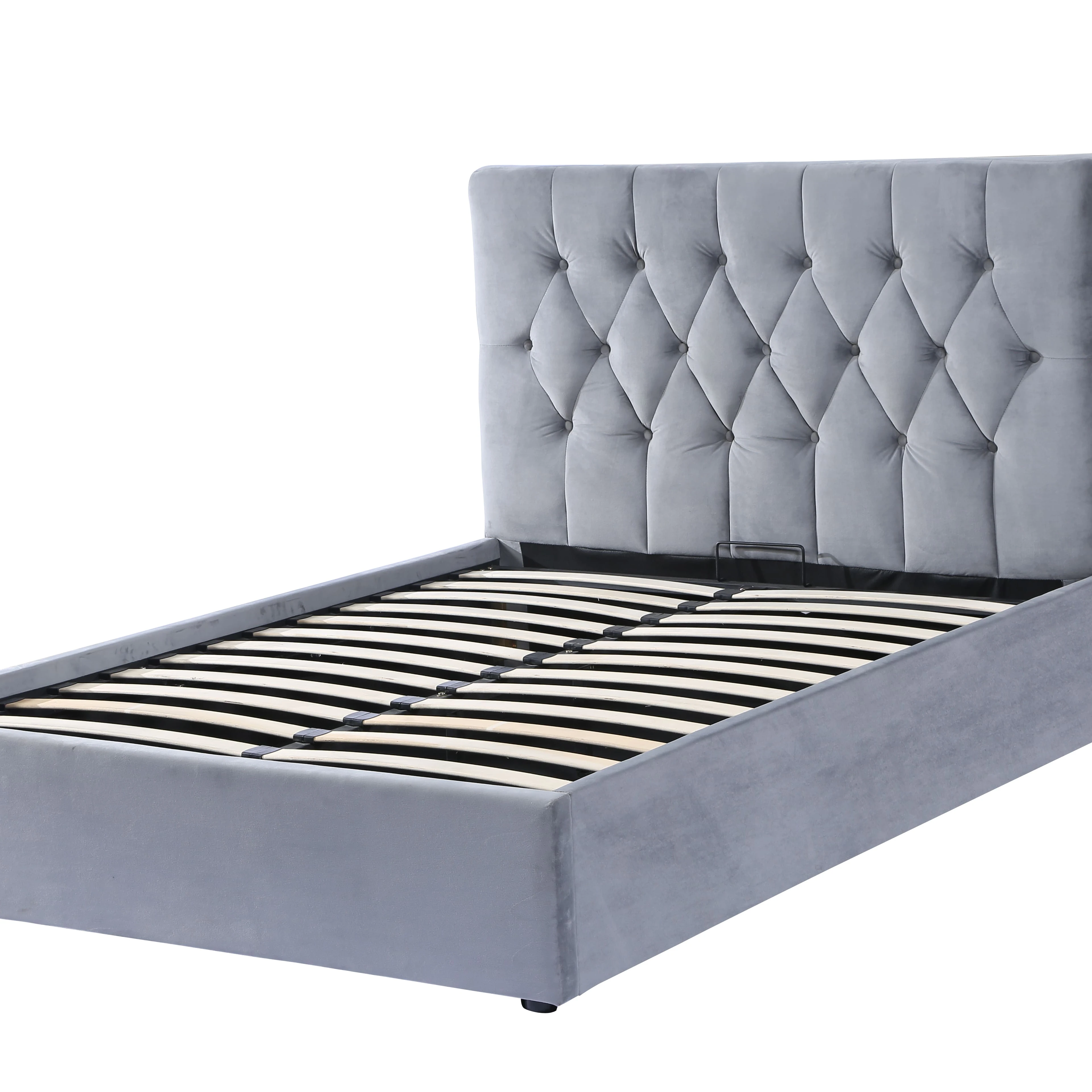 Luxury Traditional Style Bedroom Furniture Set Modern Design Tufted King/Queen Size Fabric Beds Soft Features Home Bed Storage