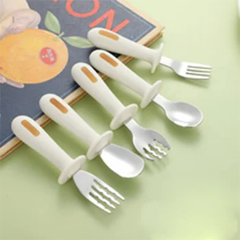 Cartoon Portable Cutlery Set Sustainable Flatware Including Chopsticks Spoon Fork for Kids