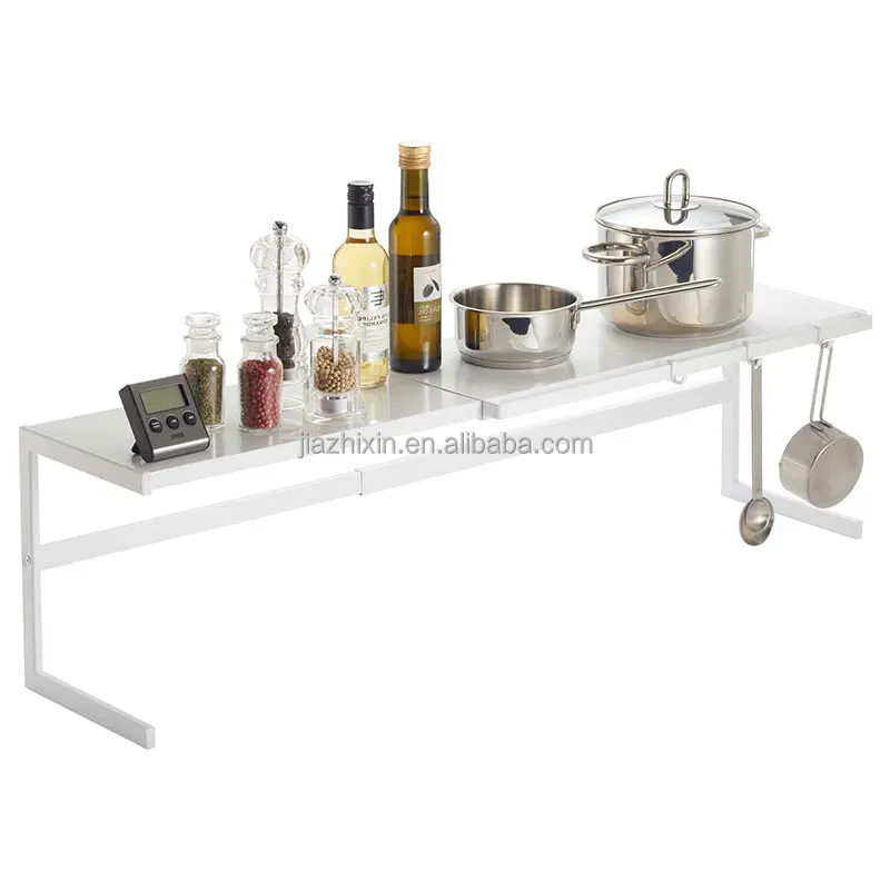 New Metal Scalable Cupboard Organizer Layering Pot Holder for Kitchen Seasoning Shelf Countertop Partition Spice Storage Rack