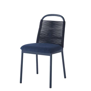 Nordic Modern Design 4-Pack High Back Rattan Dining Chair Home and Kitchen Restaurant Chair with Metal Frame