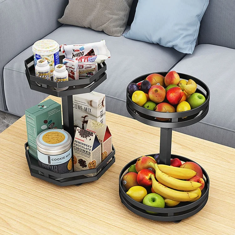 Direct Sell 360 Degree Spice Kitchen Shelf Metal Standing Large Drainer Storage Holders Rack