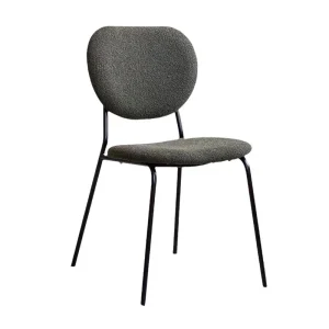 Modern Scandinavian Dining Chair with Soft Bag Iron Hotel Light Luxury Backrest for Coffee Shop Office Restaurant